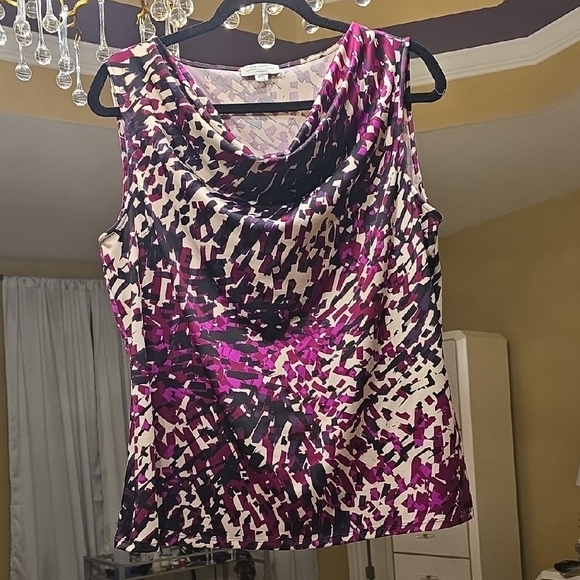 Tahari Women's Blouse Set - Black, Purple, Yellow - Picture 7 of 16